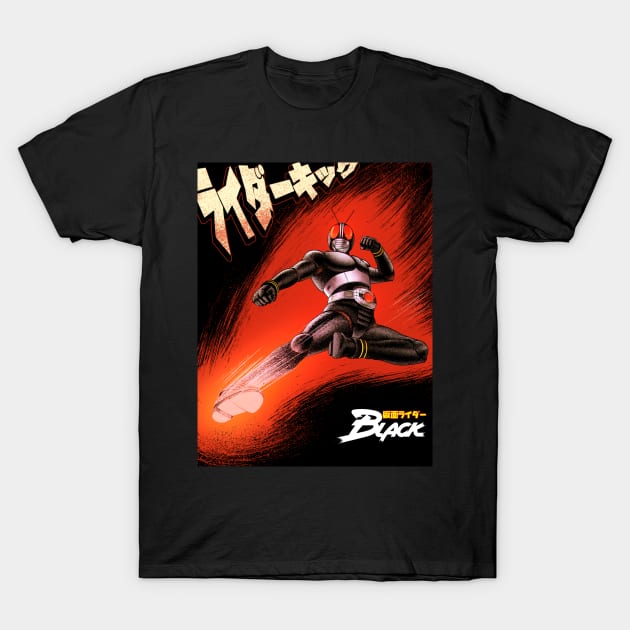 Rider Kick T-Shirt by Batang 90s Art